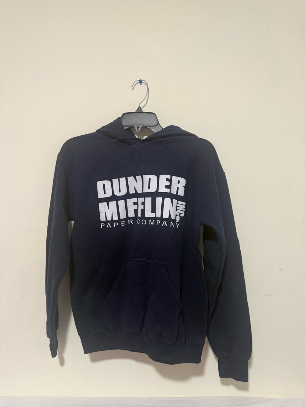 Dunder Mifflin Navy Logo Hoodie for Men